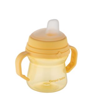 Неразливаща се чаша Canpol babies, FirstCup, 150 мл., 6м+, жълта