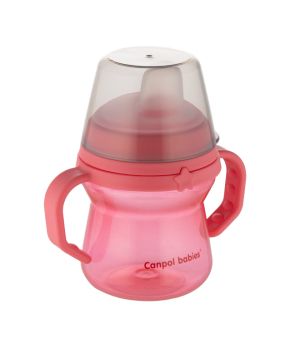 Неразливаща се чаша Canpol babies, FirstCup, 150 мл., 6м+, розова