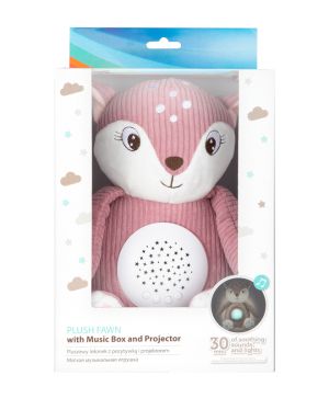 Мека музикална играчка с проектор 3в1 Canpol babies, Fawn- розова