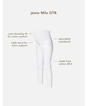 Дънки за бременни Noppies, Mila 7/8 - Optical White, Slim 