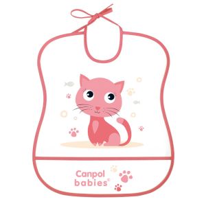Лигавник с подложка Canpol babies, "Cute Animals", коте