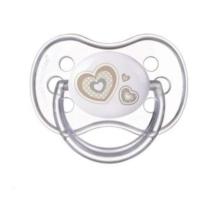 Силиконова залъгалка със симетрична форма Canpol babies, Newborn Baby, 0-6м, бежова
