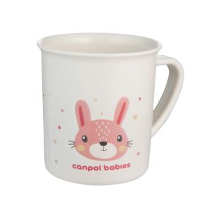Чаша с дръжка Canpol babies, Cute Animals, 170 мл., розова