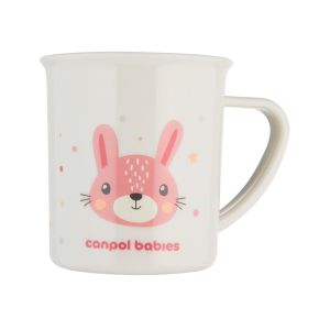 Чаша с дръжка Canpol babies, Cute Animals, 170 мл., розова