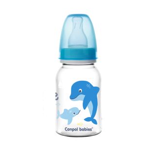 Шише за хранене Canpol babies, Love & Sea, 0м+, 120 мл., синьо