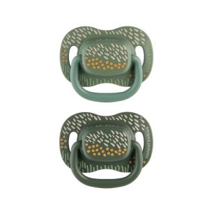 Комплект симетрични силиконови залъгалки Canpol babies, MOUNTAINS, 0-6 м, 2 бр., зелени