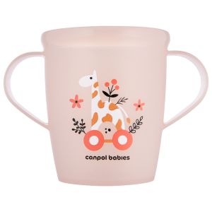 Чаша с дръжки Canpol babies, Toys, 250 мл, 12м+, розова