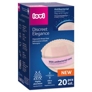 Подплънки за кърма с гел Lovi, Discreet Elegance, бежови, 20 бр.