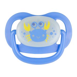 Силиконова анатомична залъгалка Canpol babies, Nature, 0-6м, синя