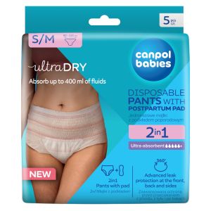 Бикини 2 в 1 за след раждане с подложка Canpol babies, 5бр, S/M