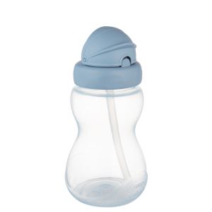 Шише с мека сламка и капаче, Canpol babies, розово, 270мл, 12м+