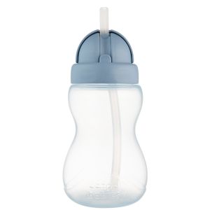 Шише с мека сламка и капаче, Canpol babies, розово, 270мл, 12м+