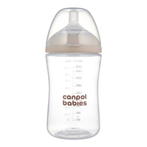 Шише с двузонов биберон Canpol babies Natural Shape, 260 мл.