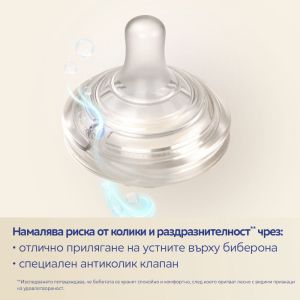 Антиколик двузонов биберон Canpol babies, Natural Shape-2бр,6м+
