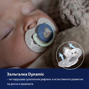 Силиконови залъгалки N&D Hedgehog, Lovi, 2бр,18м+