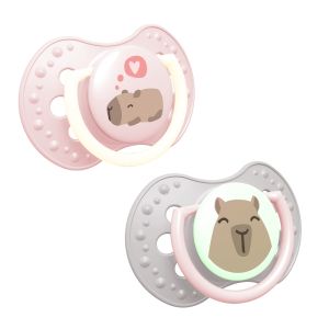 Силиконови залъгалки CapiChill Girl, Lovi, 2бр, 18м+