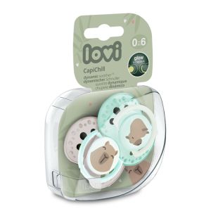 Силиконови залъгалки CapiChill Boy, Lovi, 2бр, 0-6м