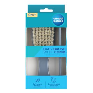 Бебешки комплект за коса Canpol babies, Newborn baby, звезди, син