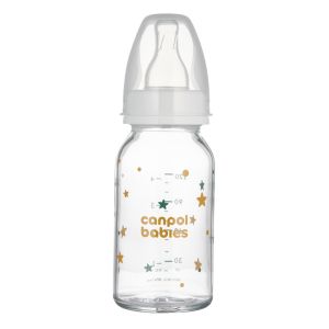 Стъклено шише Canpol babies,3м+, 120мл