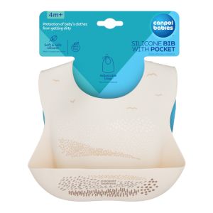 Силиконов лигавник с джоб Canpol babies, 4м+