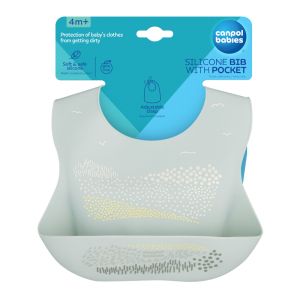 Силиконов лигавник с джоб Canpol babies, 4м+