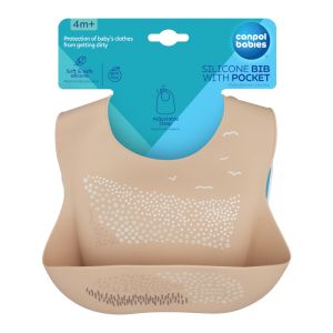 Силиконов лигавник с джоб Canpol babies, 4м+