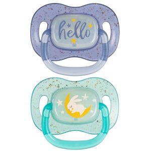 Симетрични залъгалки Canpol babies, NightGlow, 6-18м., 2бр.