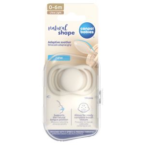 Адаптивна залъгалка Canpol babies, Natural Shape, Milk, 0-6м